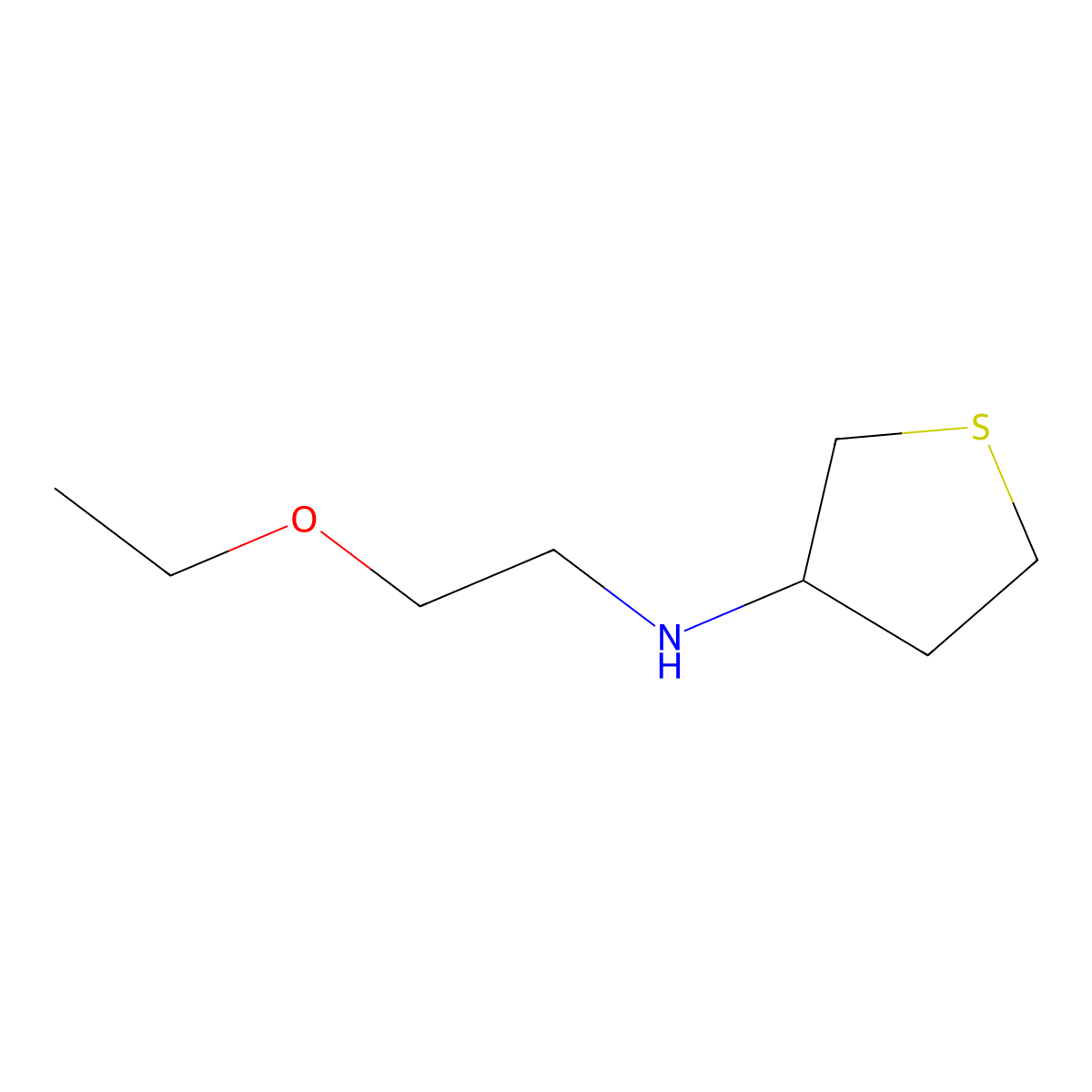N-(2-ethoxyethyl)thiolan-3-amine molecular structure, CAS 1154252-90-0