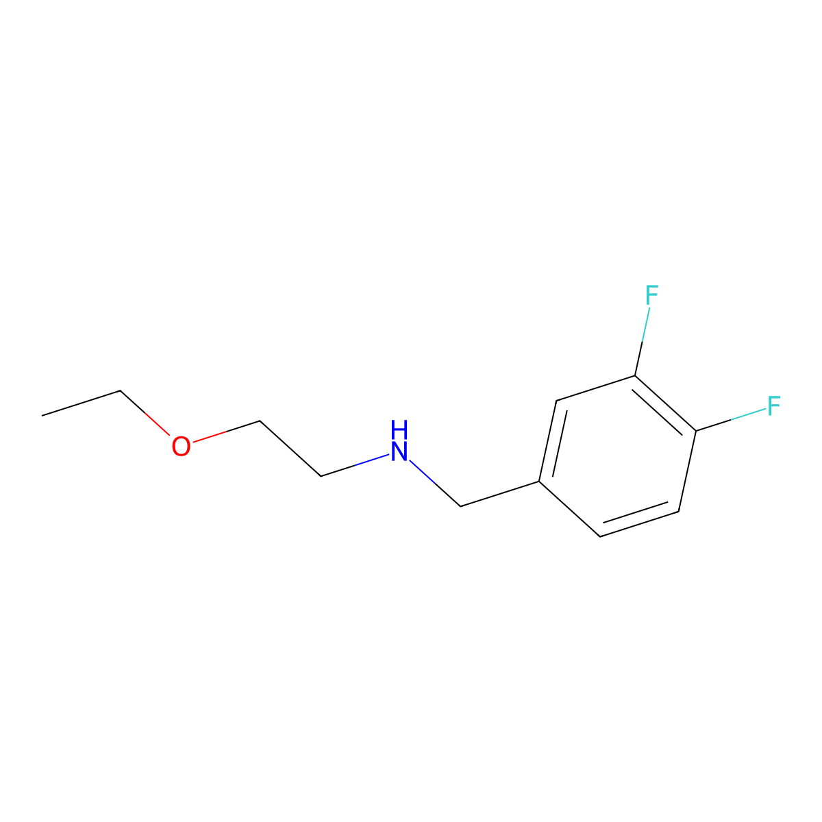 [(3,4-Difluorophenyl)methyl](2-ethoxyethyl)amine molecular structure, CAS 1154253-01-6