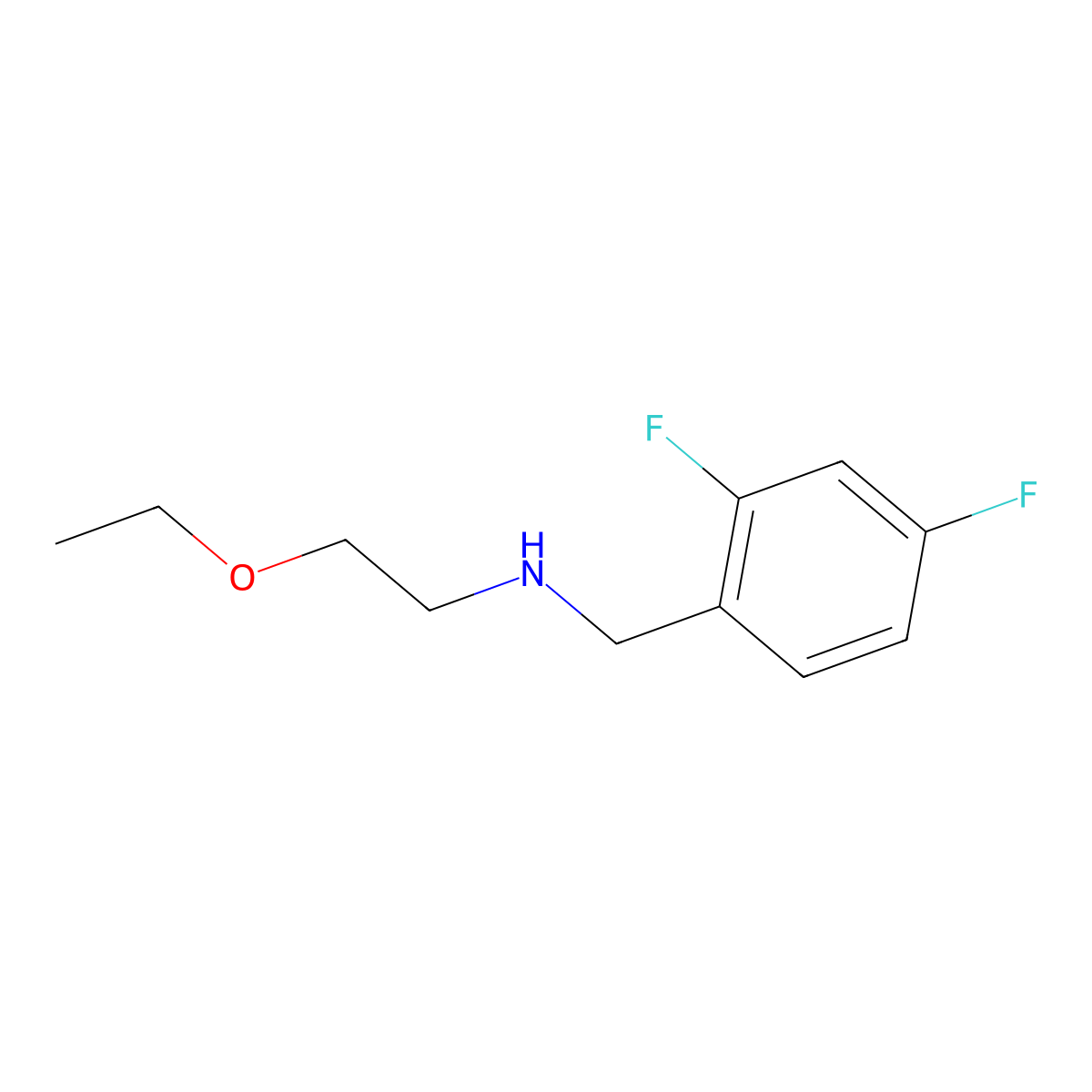 [(2,4-Difluorophenyl)methyl](2-ethoxyethyl)amine molecular structure, CAS 1154253-46-9