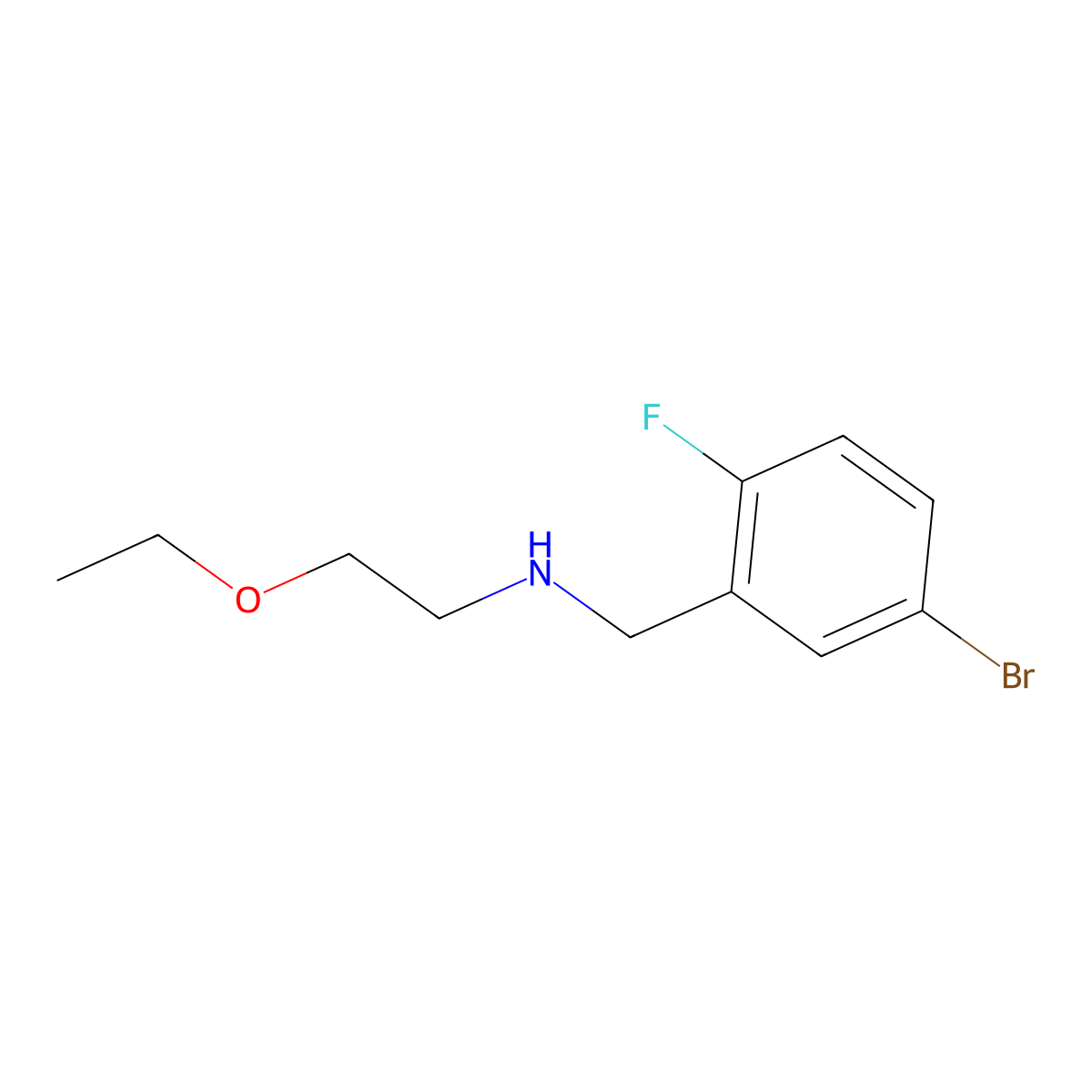 [(5-Bromo-2-fluorophenyl)methyl](2-ethoxyethyl)amine molecular structure, CAS 1154253-70-9