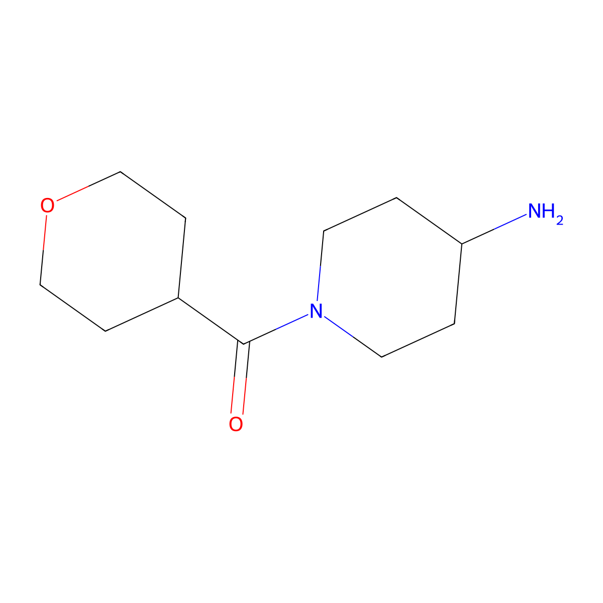 1-(Oxane-4-carbonyl)piperidin-4-amine molecular structure, CAS 1154257-65-4