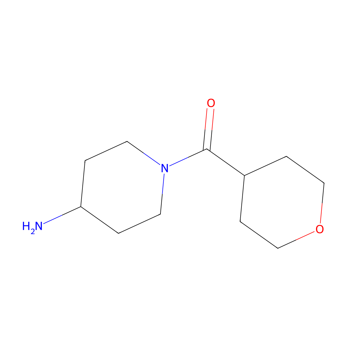 1-(Oxane-4-carbonyl)piperidin-4-amine molecular structure, CAS 1154257-65-4