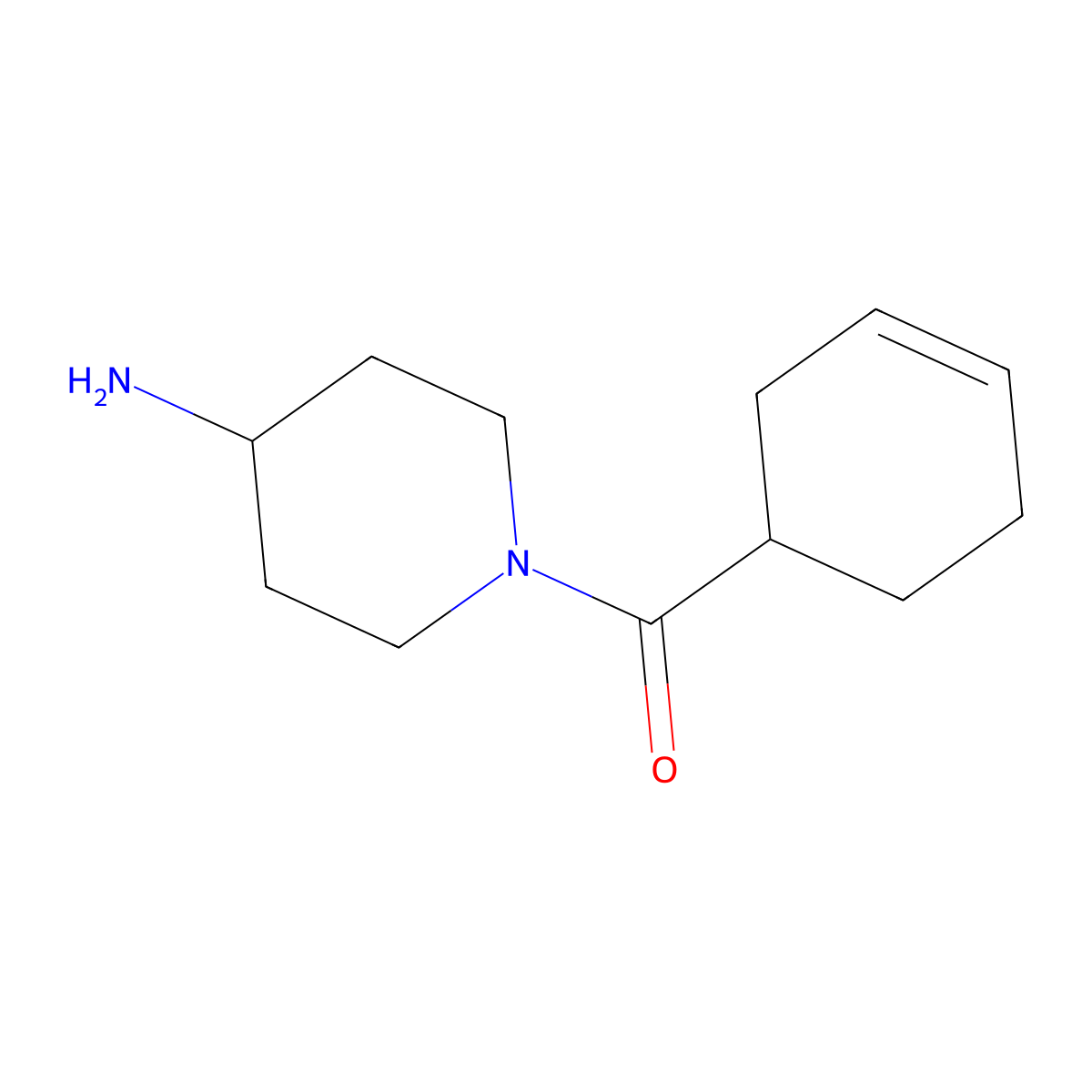 1-(Cyclohex-3-ene-1-carbonyl)piperidin-4-amine molecular structure, CAS 1154258-56-6