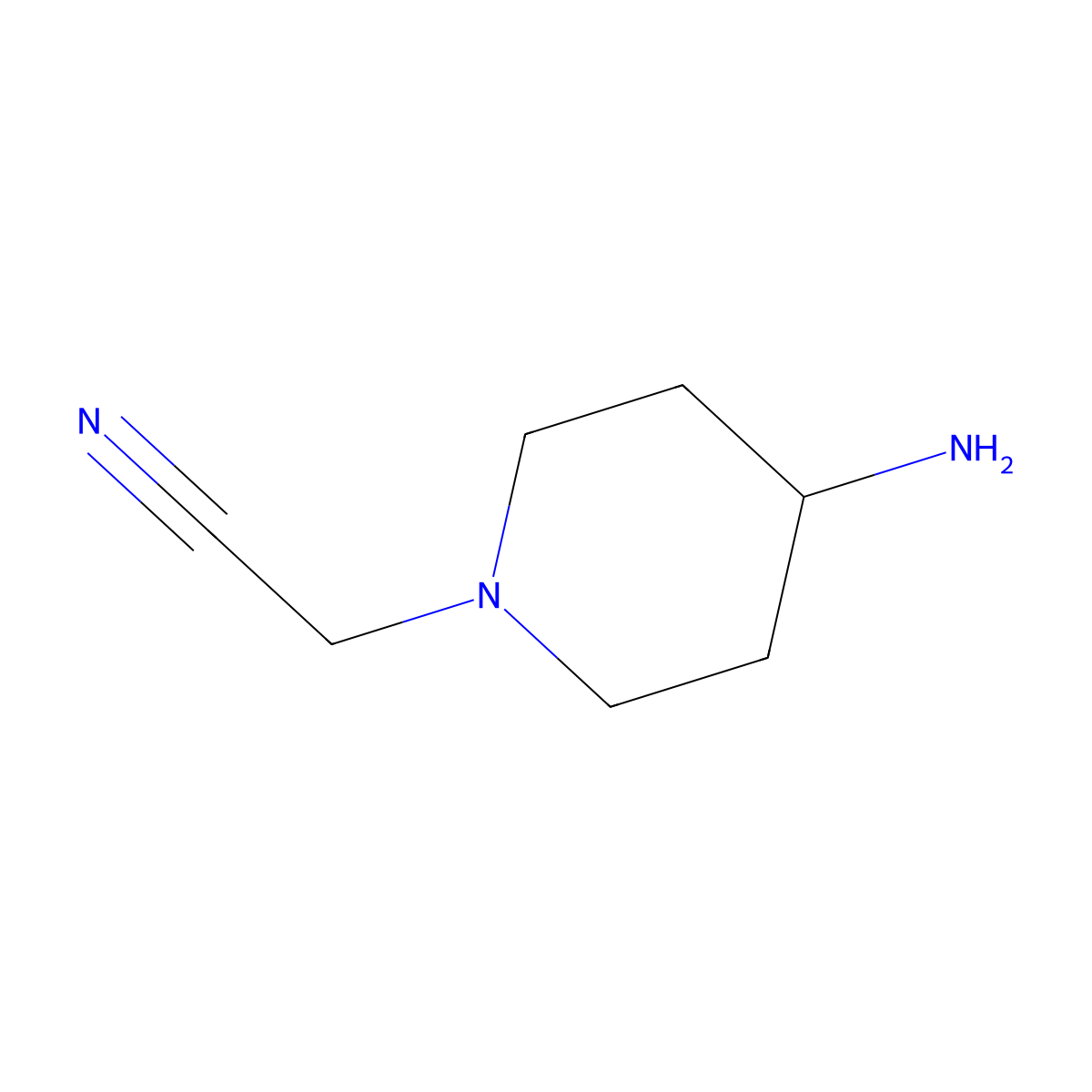 2-(4-Aminopiperidin-1-yl)acetonitrile molecular structure, CAS 1154259-79-6