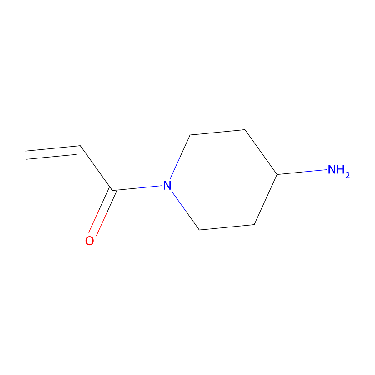 1-(4-Aminopiperidin-1-yl)prop-2-en-1-one molecular structure, CAS 1154259-94-5