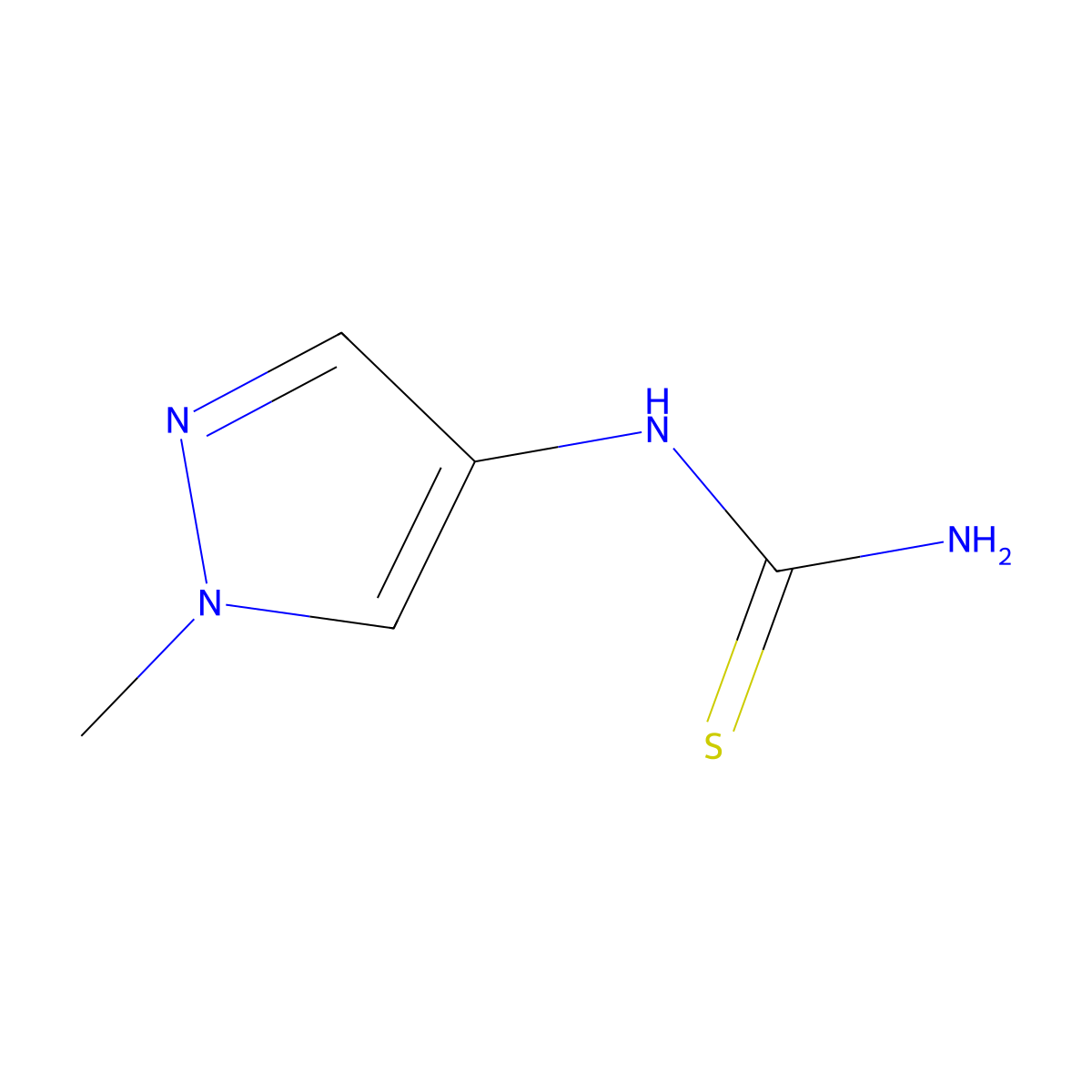 (1-methyl-1H-pyrazol-4-yl)thiourea molecular structure, CAS 1154267-67-0