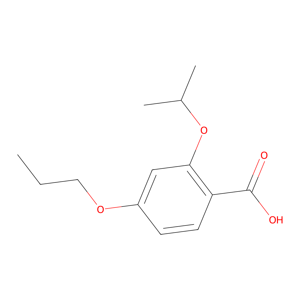 2-(Propan-2-yloxy)-4-propoxybenzoic acid molecular structure, CAS 1154275-97-4