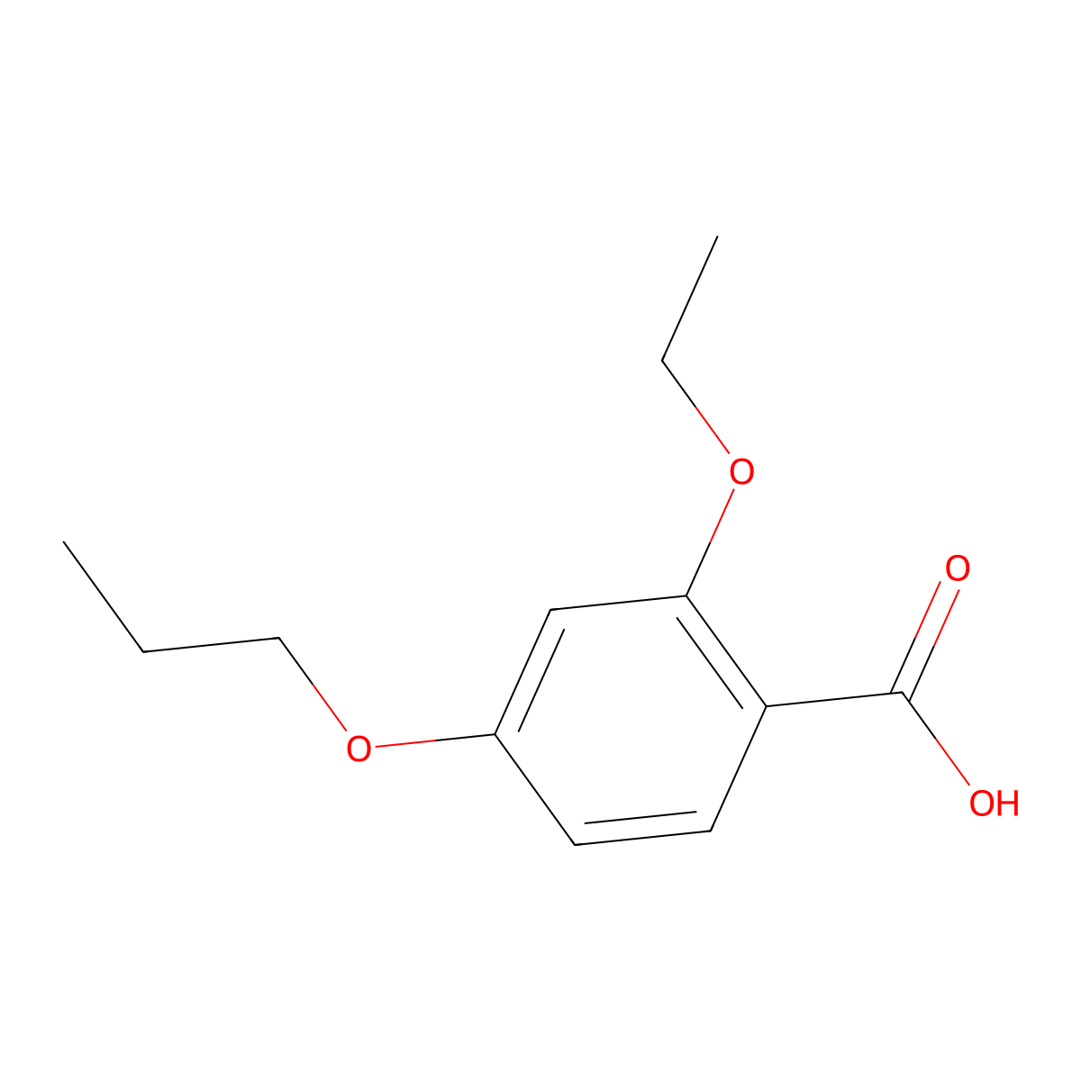2-Ethoxy-4-propoxybenzoic acid molecular structure, CAS 1154276-51-3