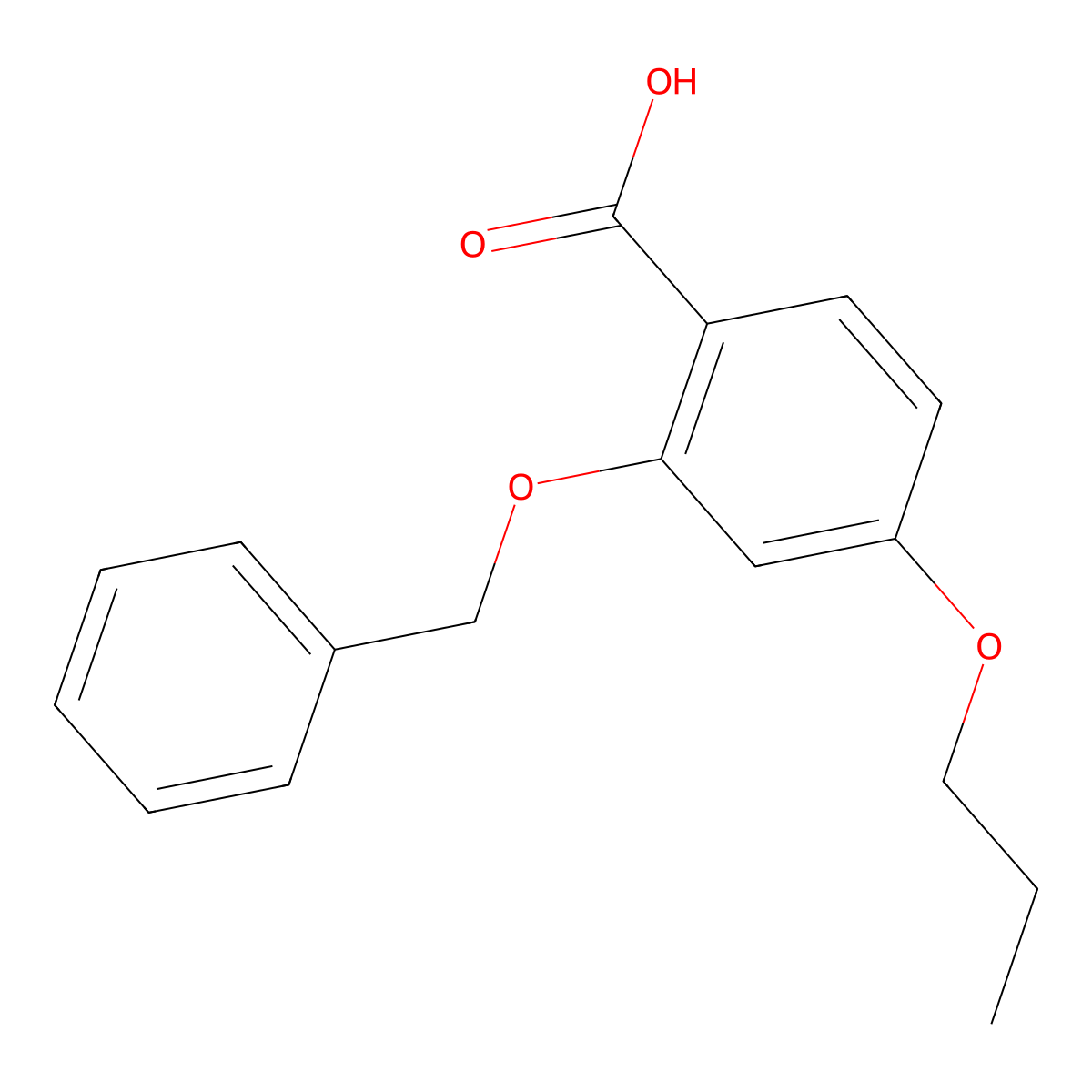 2-(Benzyloxy)-4-propoxybenzoic acid molecular structure, CAS 1154276-55-7
