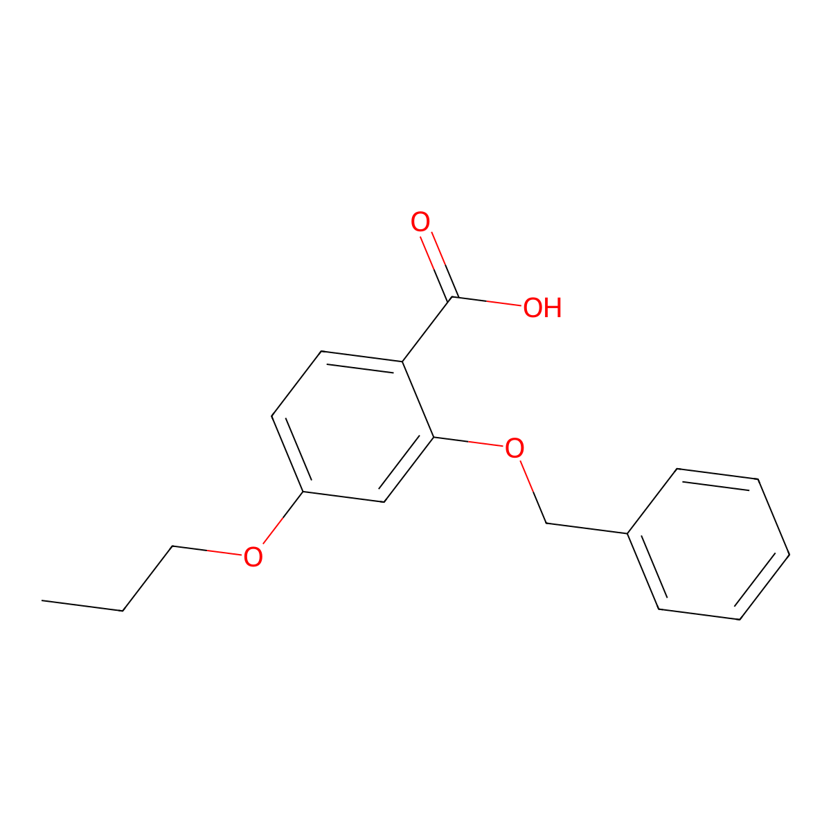2-(Benzyloxy)-4-propoxybenzoic acid molecular structure, CAS 1154276-55-7
