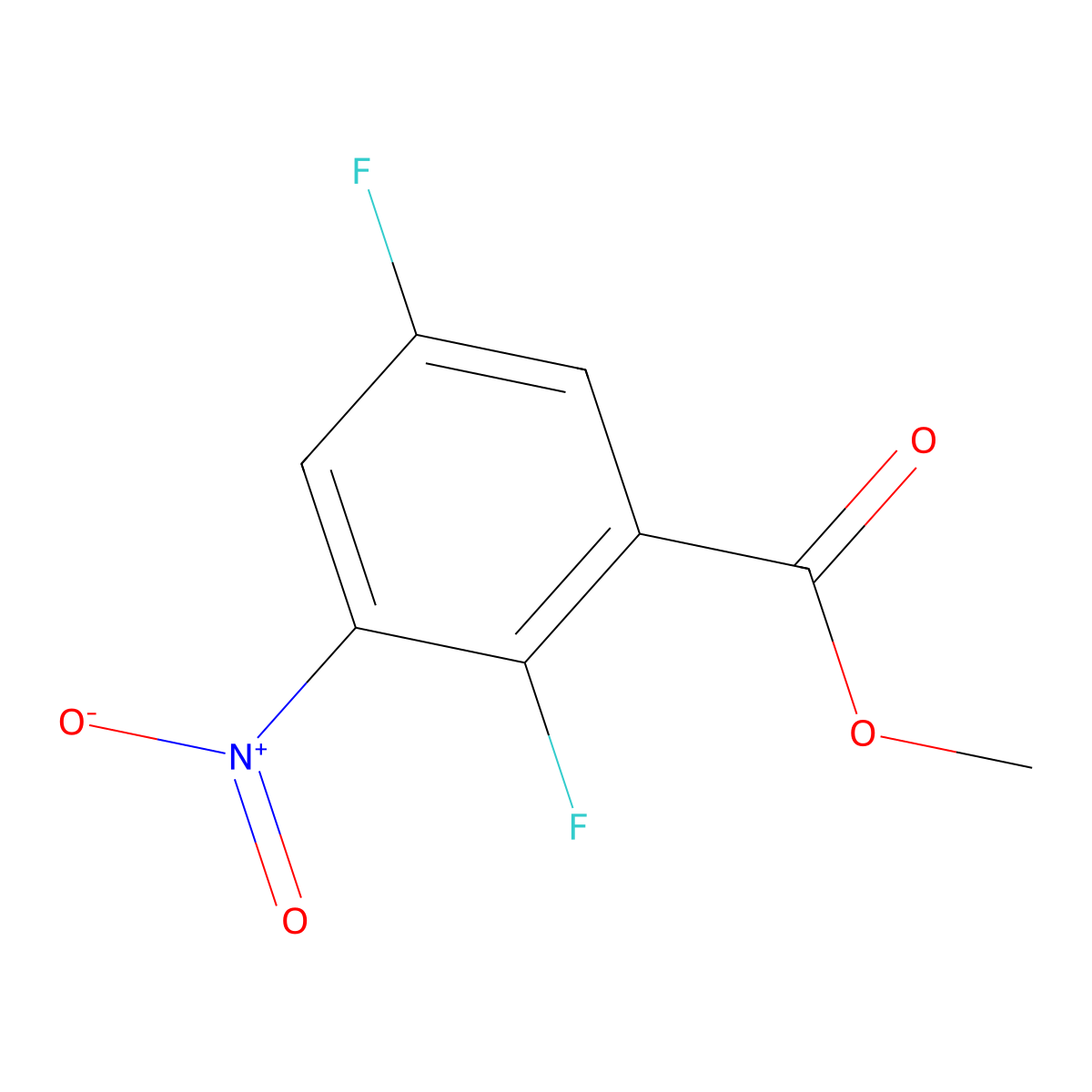 Methyl 2,5-difluoro-3-nitrobenzoate molecular structure, CAS 1154278-08-6