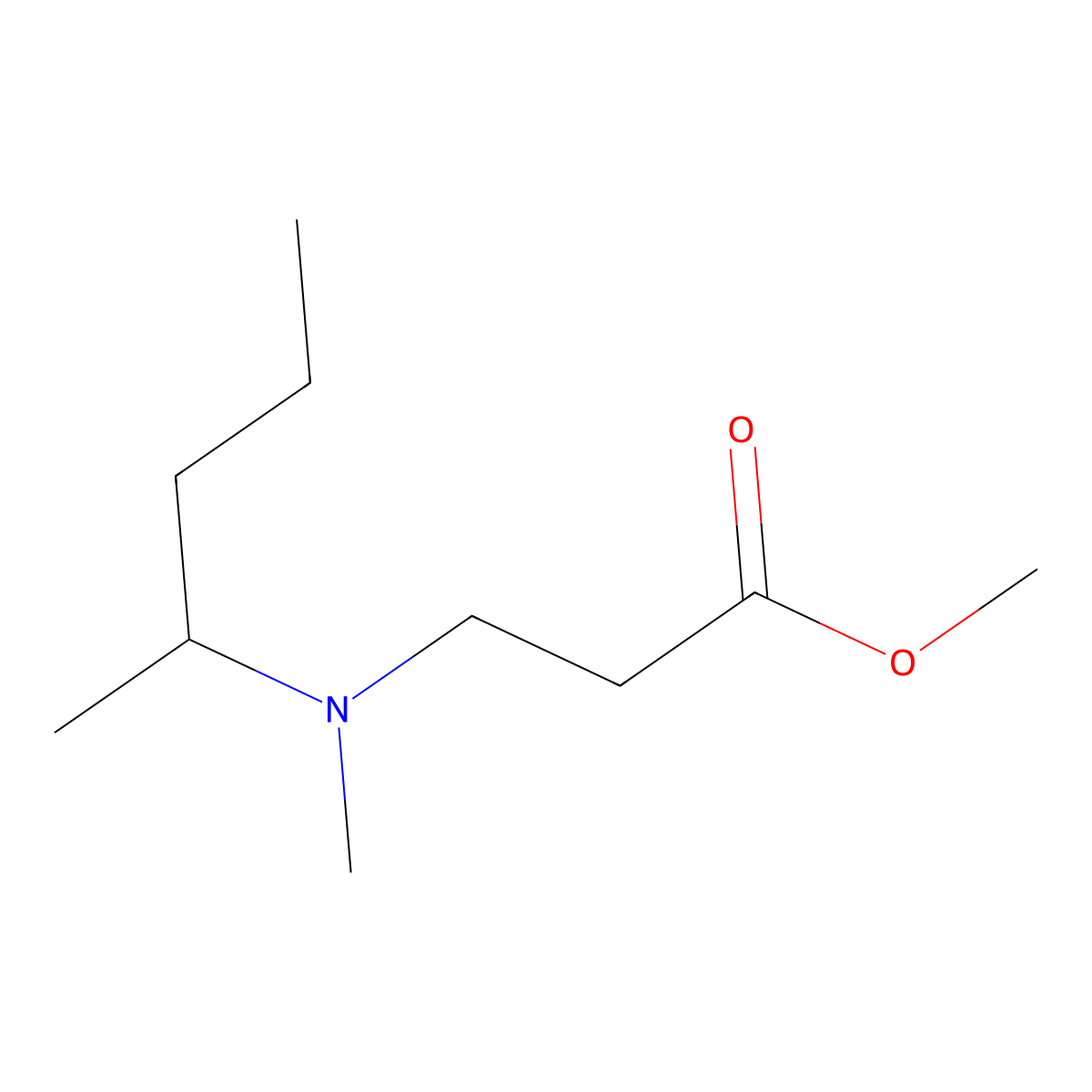 Methyl 3-[methyl(pentan-2-yl)amino]propanoate molecular structure, CAS 1154279-11-4
