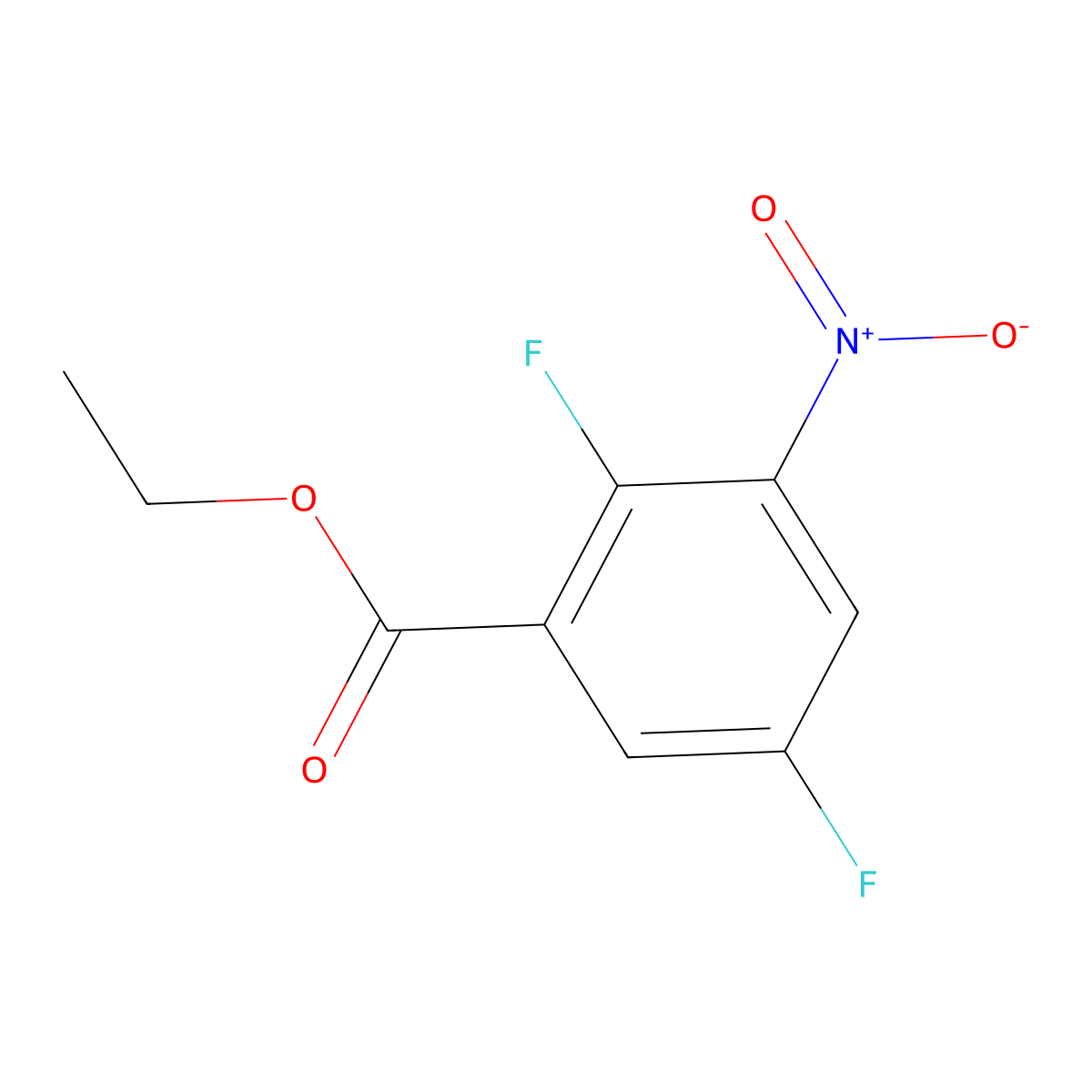 Ethyl 2,5-difluoro-3-nitrobenzoate molecular structure, CAS 1154279-29-4