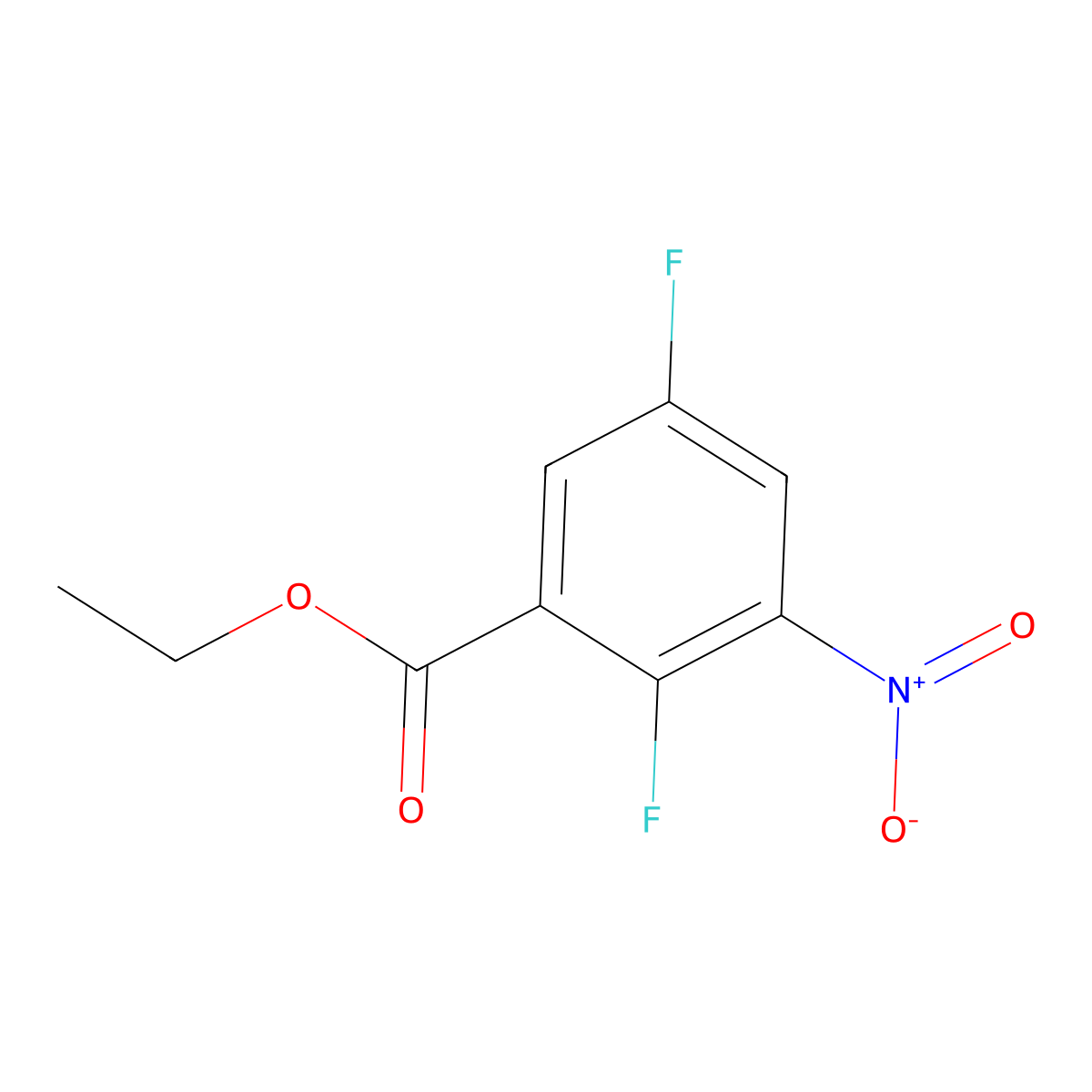 Ethyl 2,5-difluoro-3-nitrobenzoate molecular structure, CAS 1154279-29-4