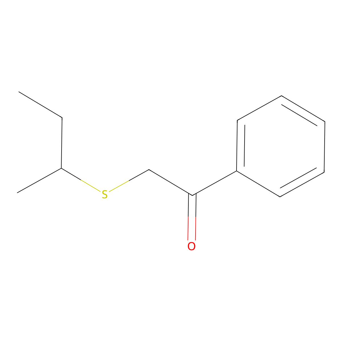 2-(Sec-butylthio)-1-phenylethan-1-one molecular structure, CAS 1154281-43-2