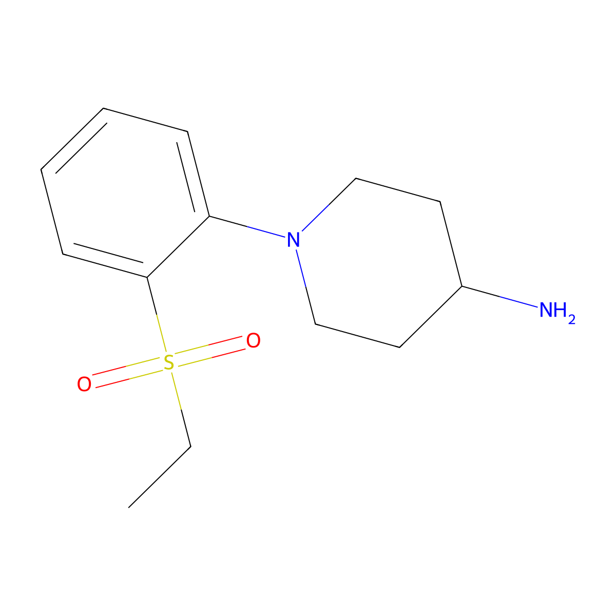1-[2-(Ethanesulfonyl)phenyl]piperidin-4-amine molecular structure, CAS 1154285-61-6