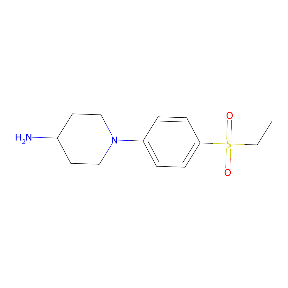 1-[4-(Ethanesulfonyl)phenyl]piperidin-4-amine molecular structure, CAS 1154285-79-6