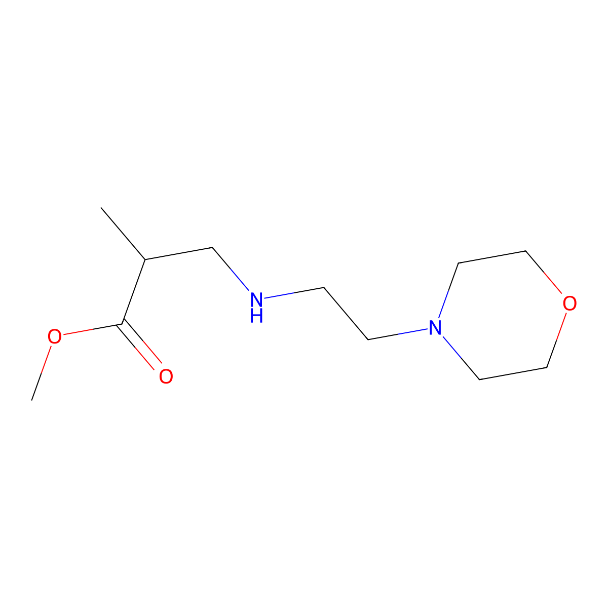 Methyl 2-methyl-3-{[2-(morpholin-4-yl)ethyl]amino}propanoate molecular structure, CAS 1154286-42-6