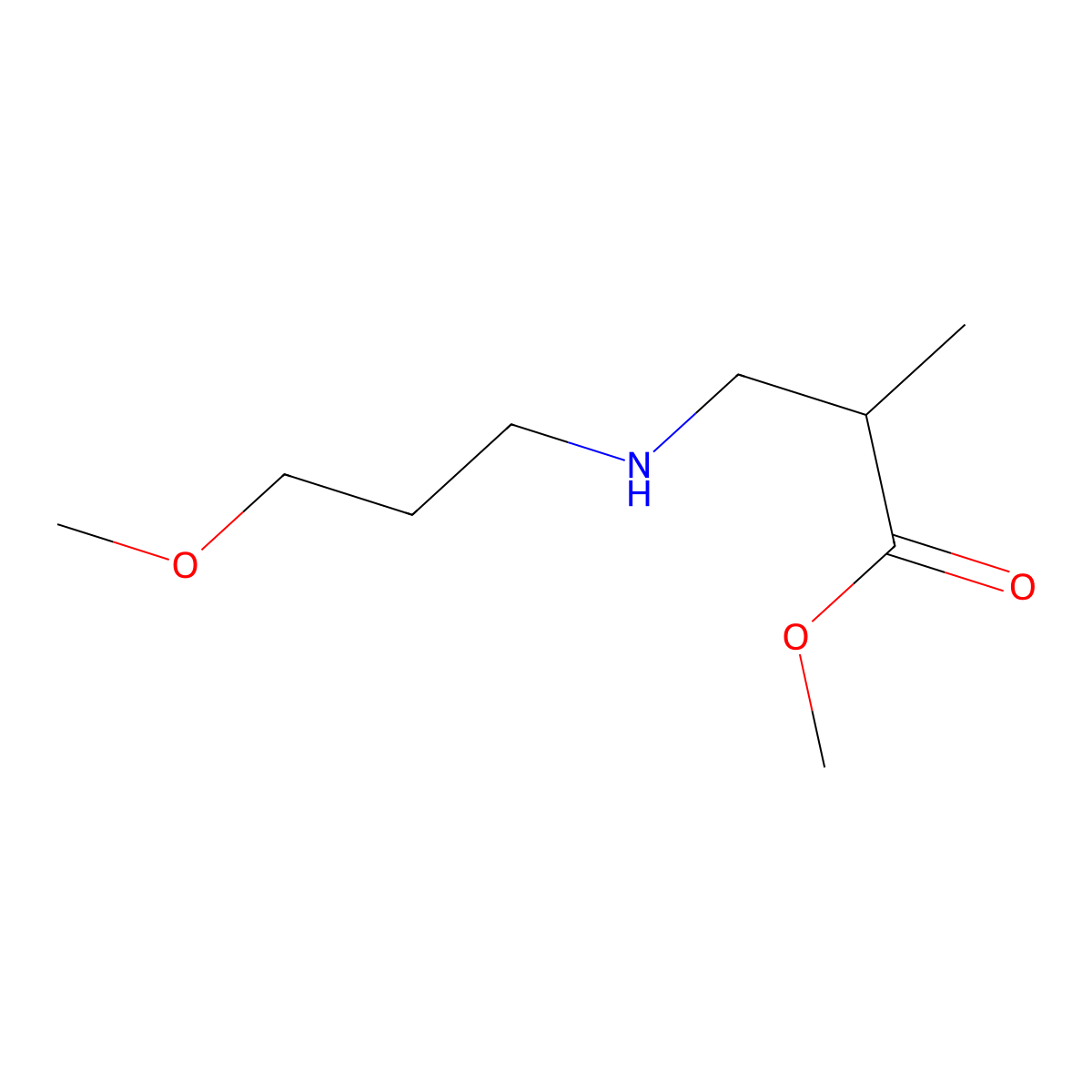 Methyl 3-[(3-methoxypropyl)amino]-2-methylpropanoate molecular structure, CAS 1154286-71-1