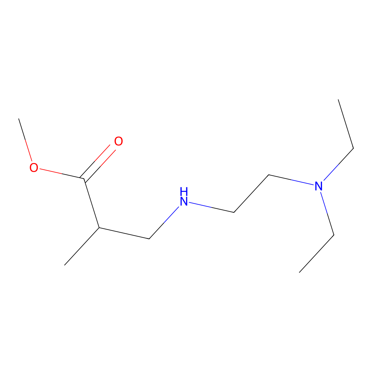 Methyl 3-{[2-(diethylamino)ethyl]amino}-2-methylpropanoate molecular structure, CAS 1154286-92-6