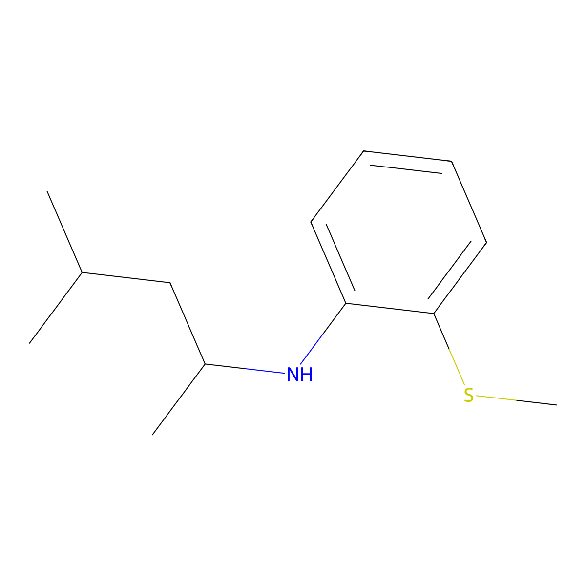 n-(4-Methylpentan-2-yl)-2-(methylthio)aniline molecular structure, CAS 1154296-52-2