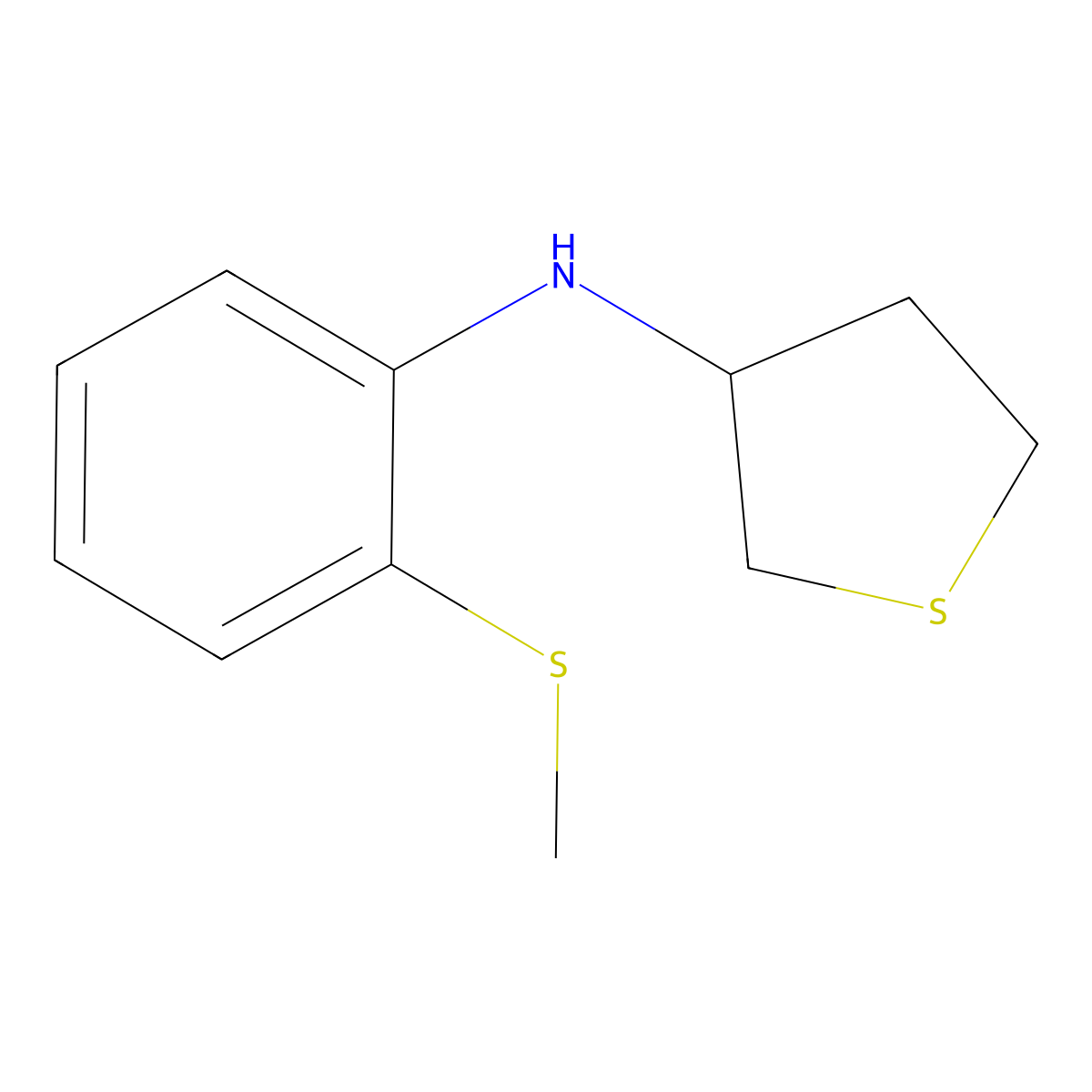 N-[2-(methylsulfanyl)phenyl]thiolan-3-amine molecular structure, CAS 1154297-44-5