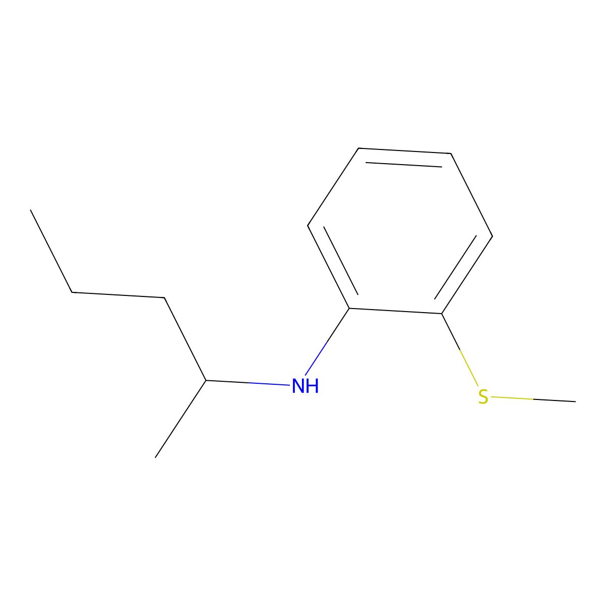 2-(Methylsulfanyl)-N-(pentan-2-yl)aniline molecular structure, CAS 1154297-84-3