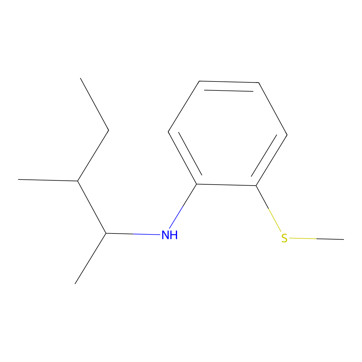 N-(3-Methylpentan-2-yl)-2-(methylsulfanyl)aniline molecular structure, CAS 1154301-33-3