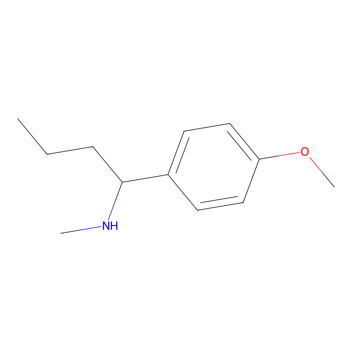 [1-(4-Methoxyphenyl)butyl](methyl)amine molecular structure, CAS 1154312-75-0