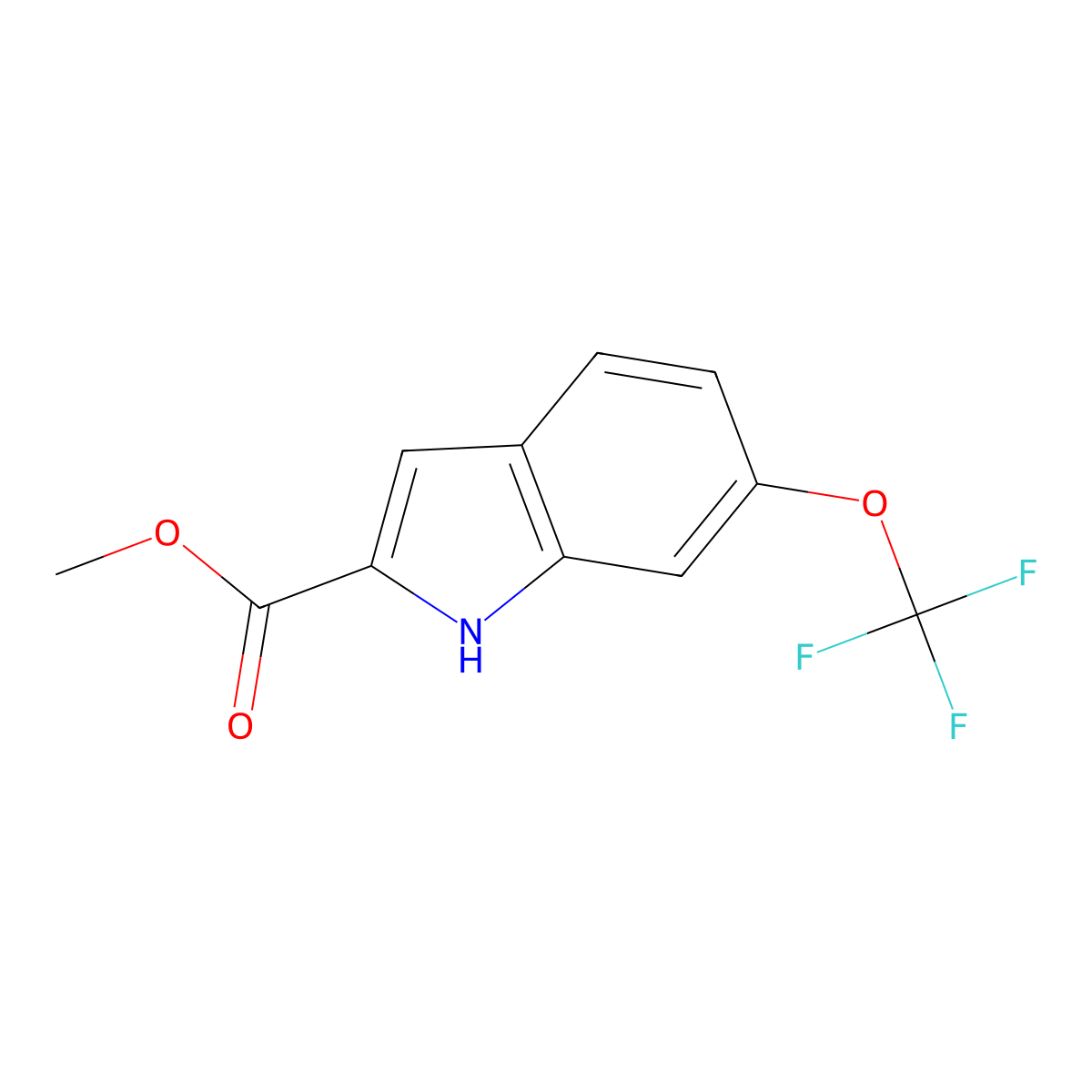 methyl 6-(trifluoromethoxy)-1H-indole-2-carboxylate molecular structure, CAS 1154319-87-5