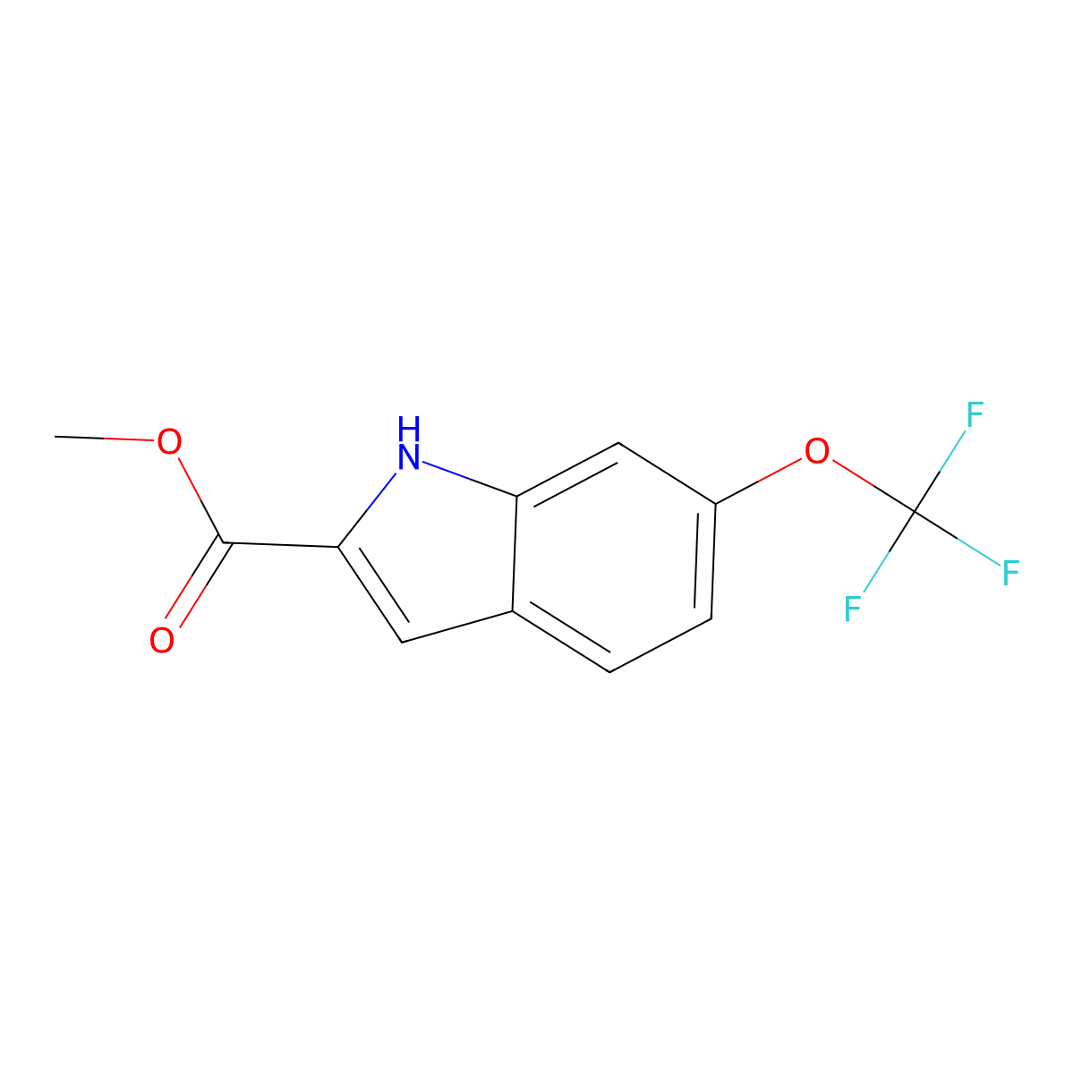 methyl 6-(trifluoromethoxy)-1H-indole-2-carboxylate molecular structure, CAS 1154319-87-5