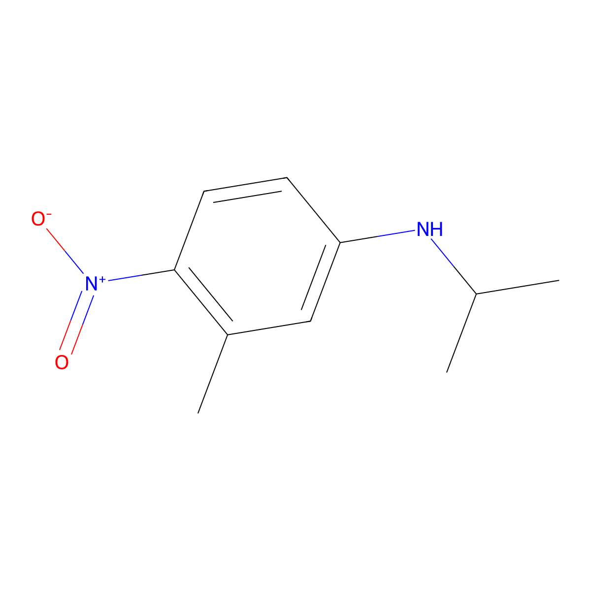 3-methyl-4-nitro-N-(propan-2-yl)aniline molecular structure, CAS 1154321-33-1