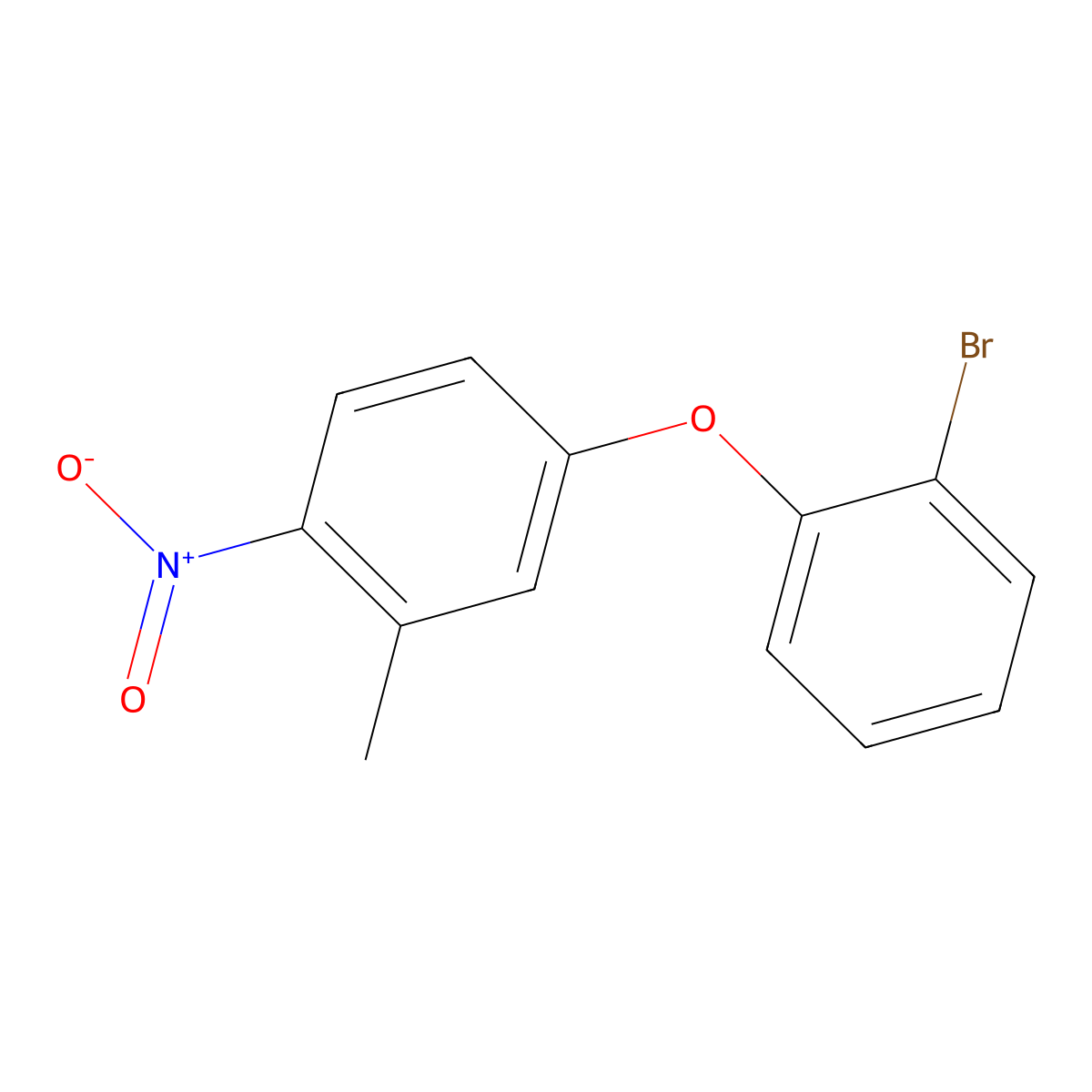 4-(2-Bromophenoxy)-2-methyl-1-nitrobenzene molecular structure, CAS 1154321-48-8
