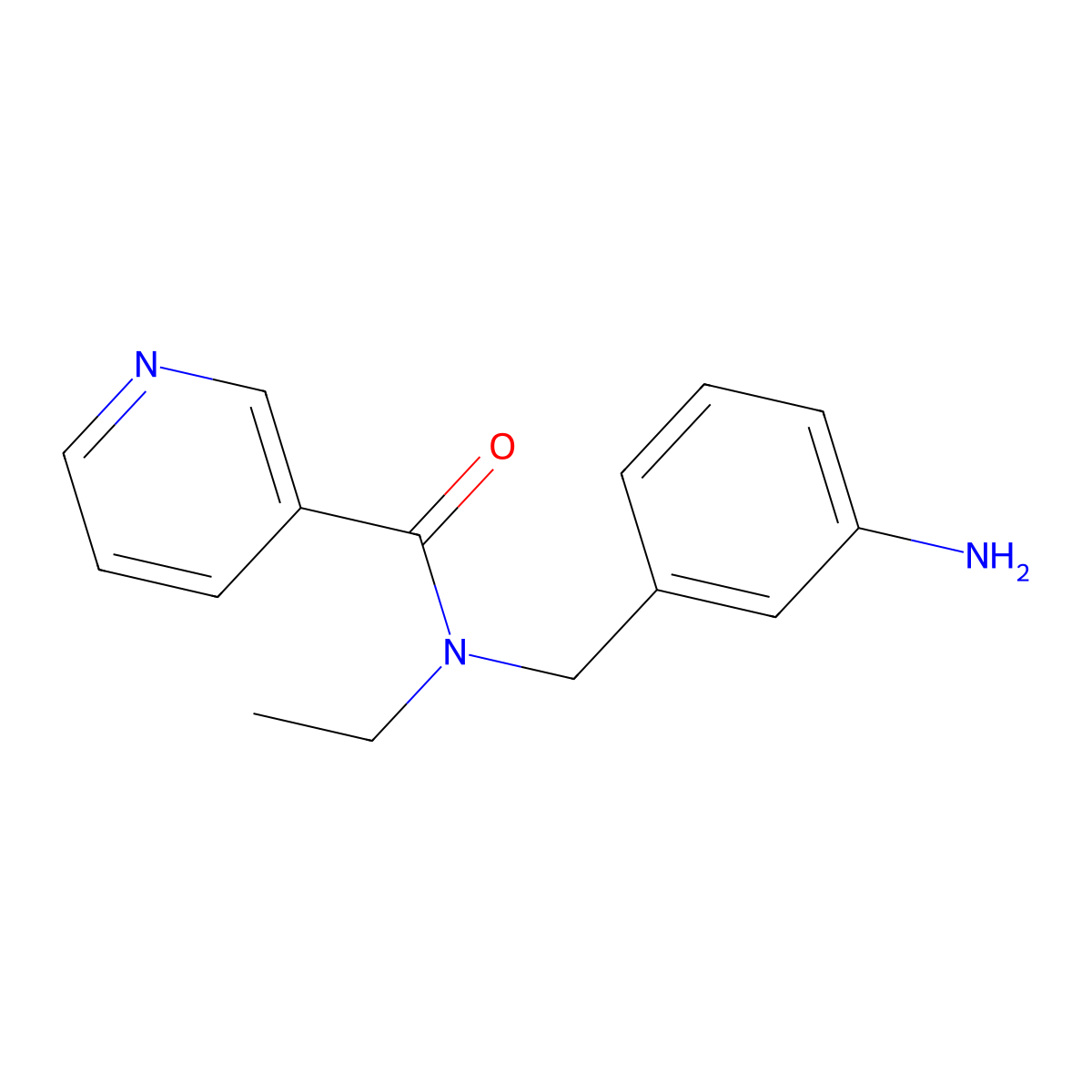 N-[(3-aminophenyl)methyl]-N-ethylpyridine-3-carboxamide molecular structure, CAS 1154321-56-8