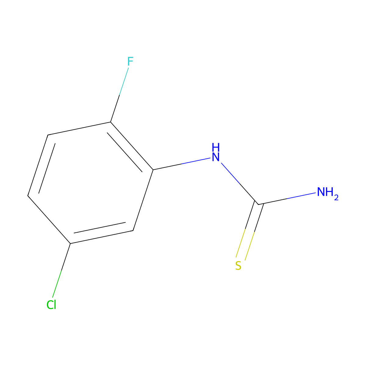 1-(5-Chloro-2-fluorophenyl)thiourea molecular structure, CAS 1154326-60-9