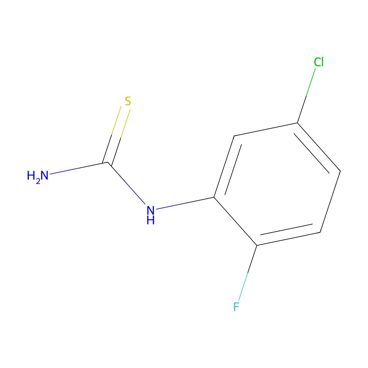 1-(5-Chloro-2-fluorophenyl)thiourea molecular structure, CAS 1154326-60-9