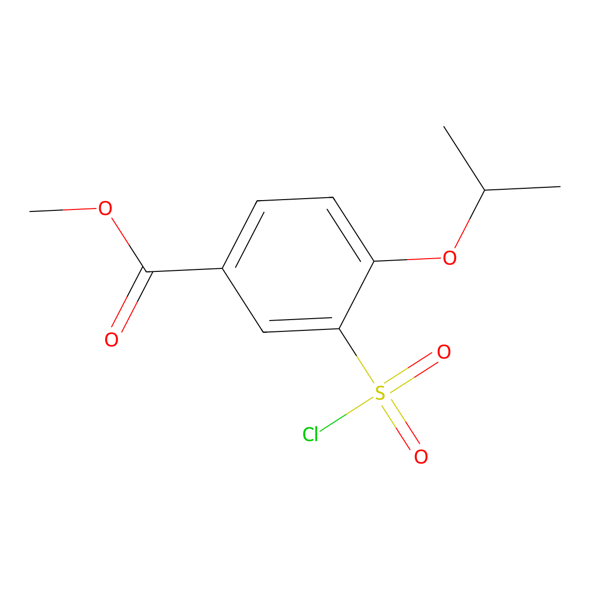 Methyl 3-(chlorosulfonyl)-4-(propan-2-yloxy)benzoate molecular structure, CAS 1154326-68-7