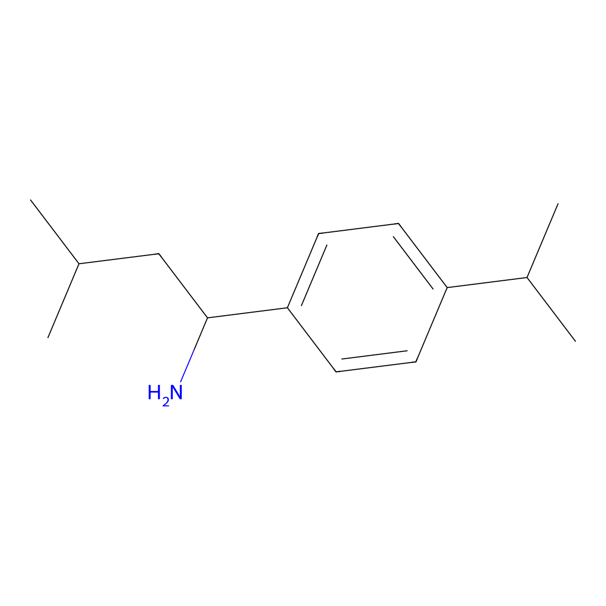 3-Methyl-1-[4-(propan-2-YL)phenyl]butan-1-amine molecular structure, CAS 1154330-59-2