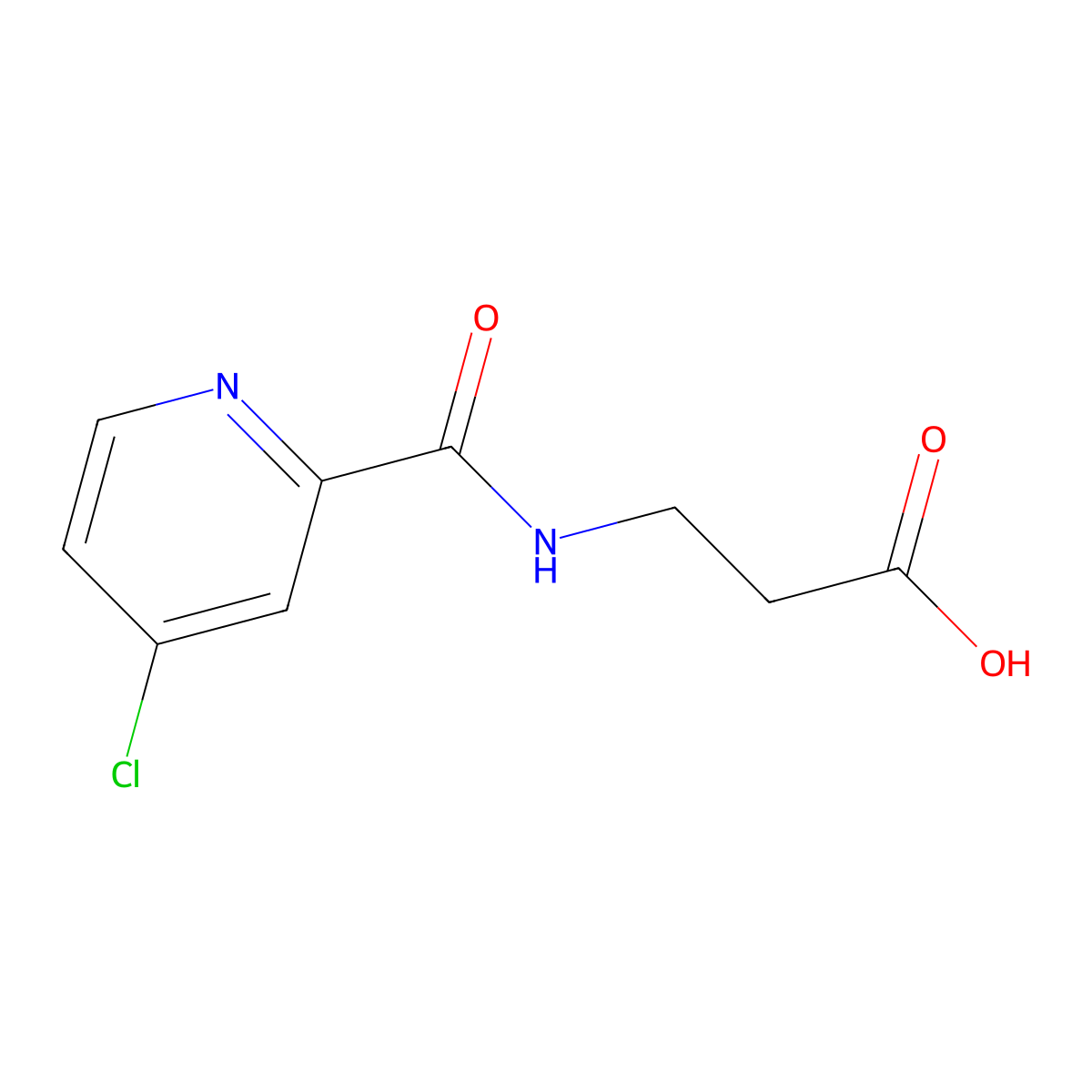 3-(4-Chloropicolinamido)propanoic acid molecular structure, CAS 1154331-87-9