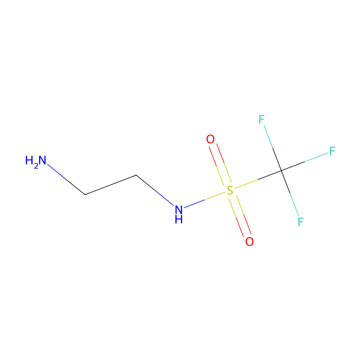 N-(2-aminoethyl)-1,1,1-trifluoromethanesulfonamide molecular structure, CAS 1154332-86-1