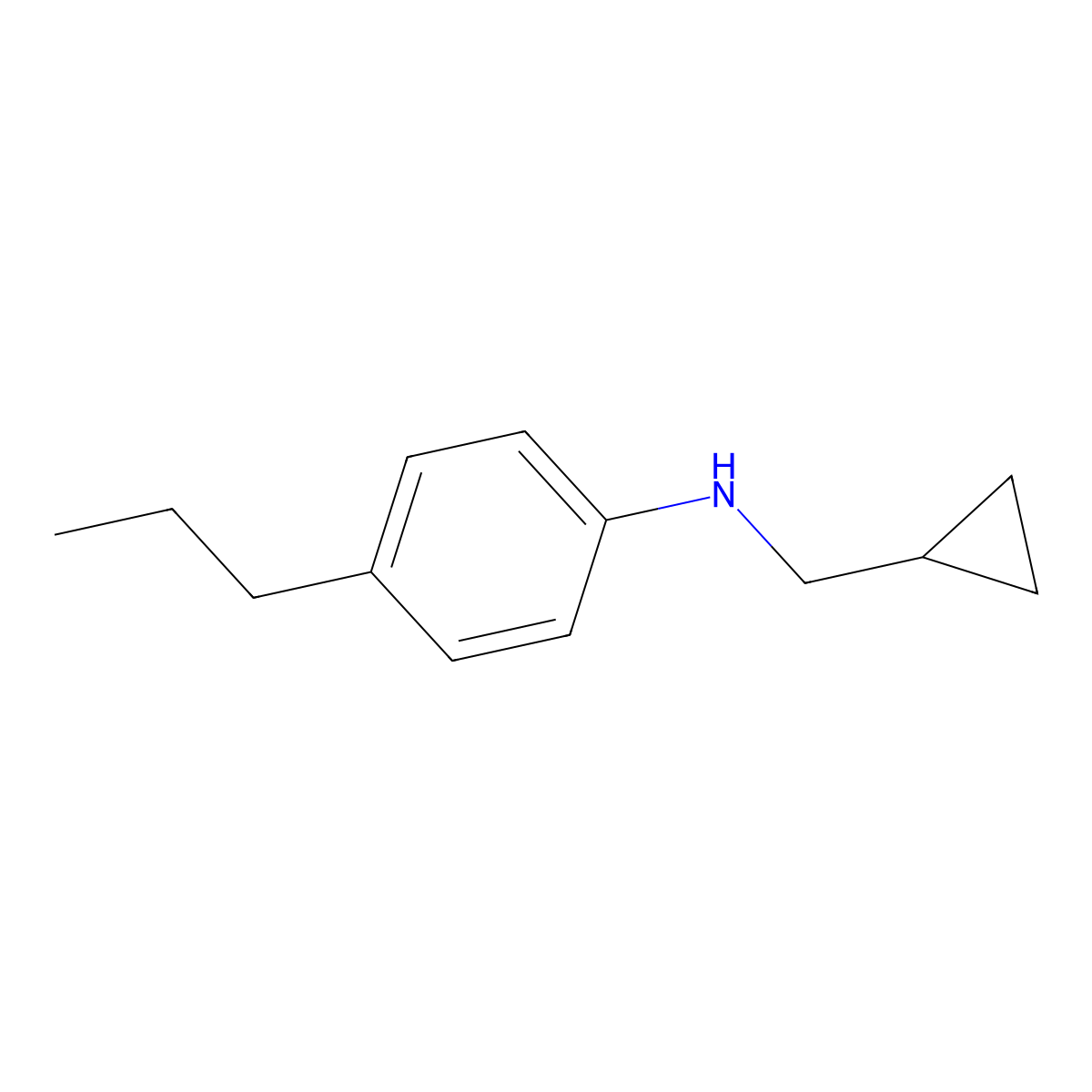 N-(cyclopropylmethyl)-4-propylaniline molecular structure, CAS 1154341-19-1
