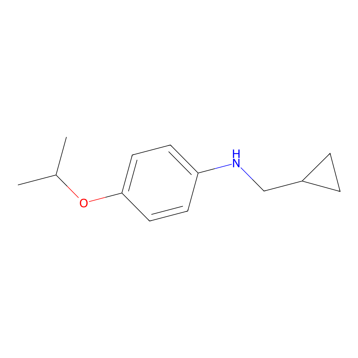 N-(Cyclopropylmethyl)-4-(propan-2-yloxy)aniline molecular structure, CAS 1154341-63-5