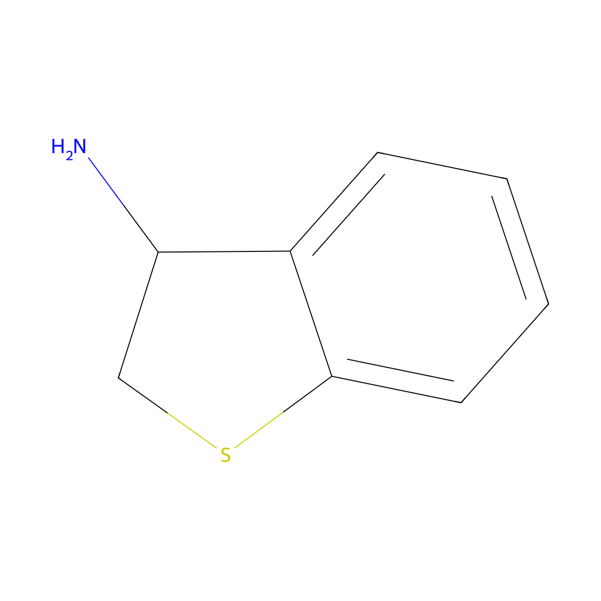 2,3-Dihydro-1-benzothiophen-3-amine molecular structure, CAS 1154342-11-6