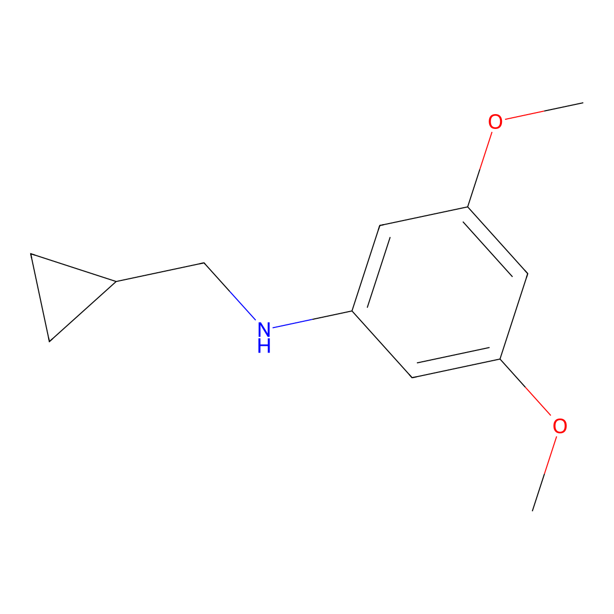 N-(cyclopropylmethyl)-3,5-dimethoxyaniline molecular structure, CAS 1154342-46-7
