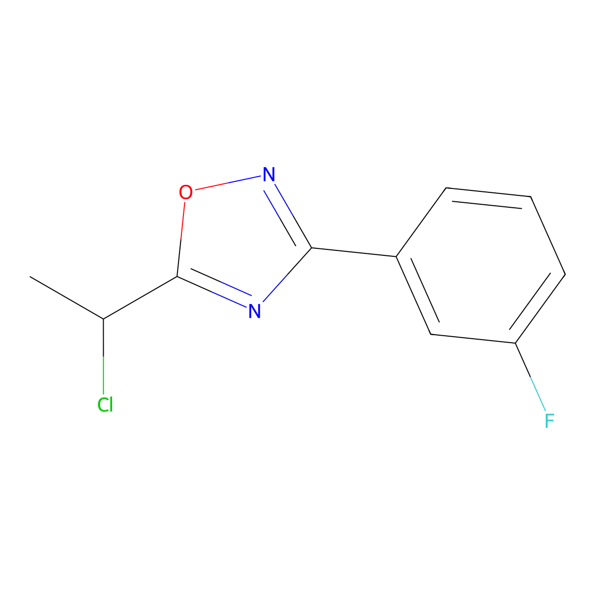5-(1-Chloroethyl)-3-(3-fluorophenyl)-1,2,4-oxadiazole molecular structure, CAS 1154345-47-7