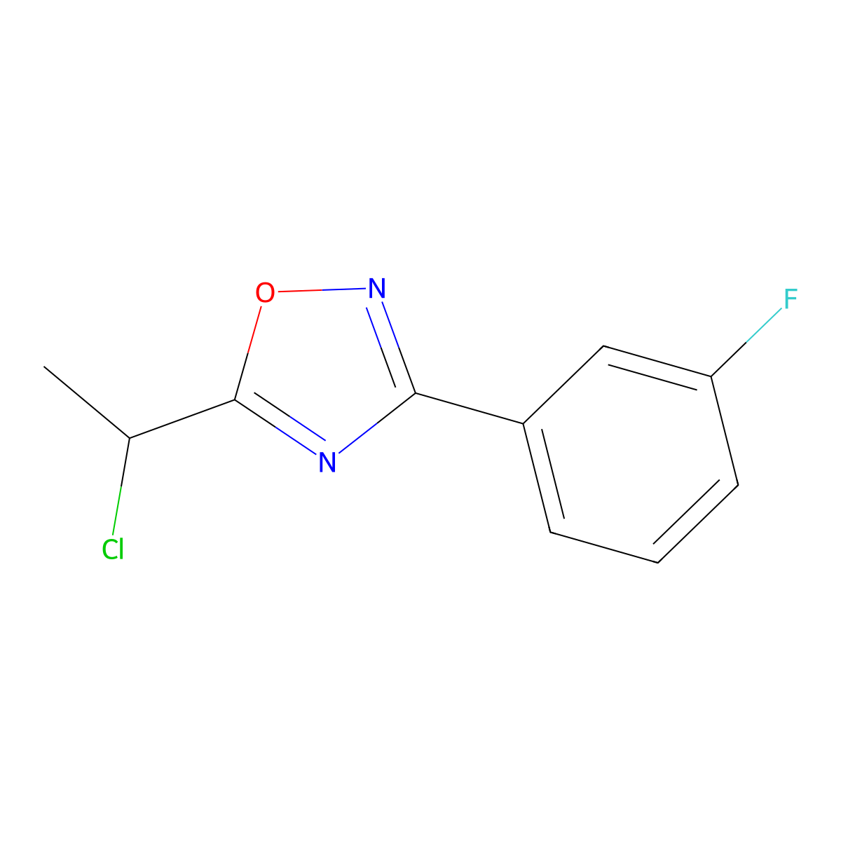 5-(1-Chloroethyl)-3-(3-fluorophenyl)-1,2,4-oxadiazole molecular structure, CAS 1154345-47-7