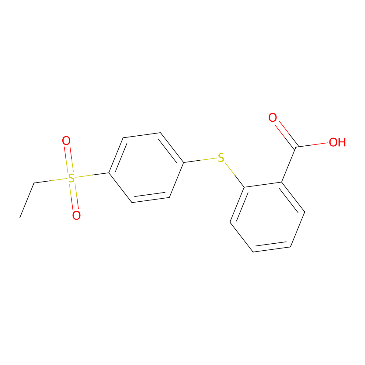 2-{[4-(Ethanesulfonyl)phenyl]sulfanyl}benzoic acid molecular structure, CAS 1154352-92-7