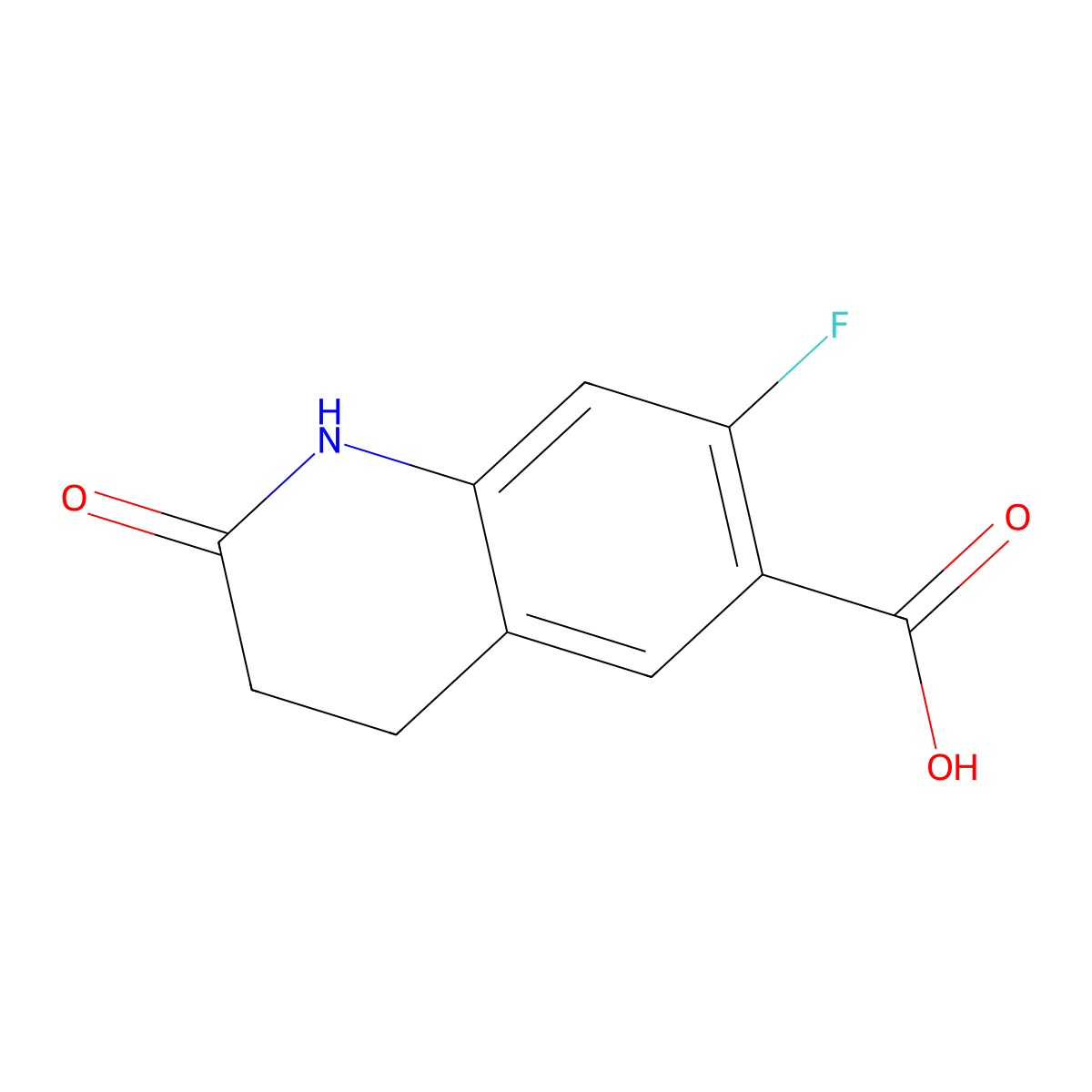 7-Fluoro-2-oxo-1,2,3,4-tetrahydroquinoline-6-carboxylic acid molecular structure, CAS 1154353-67-9