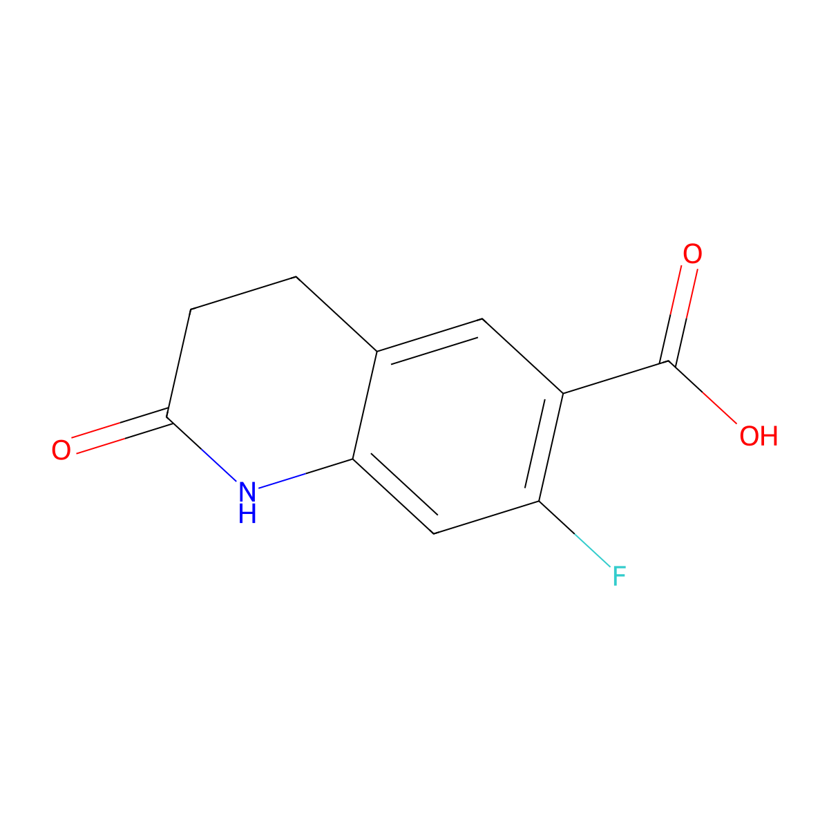 7-Fluoro-2-oxo-1,2,3,4-tetrahydroquinoline-6-carboxylic acid molecular structure, CAS 1154353-67-9