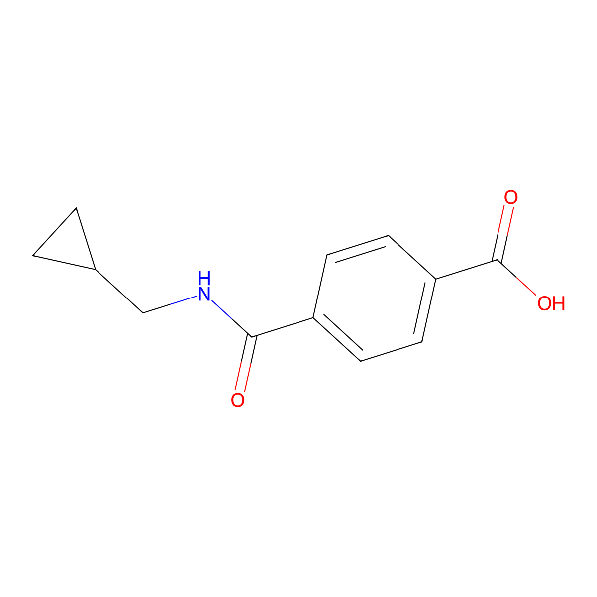4-(Cyclopropylmethylcarbamoyl)benzoic acid molecular structure, CAS 1154359-47-3
